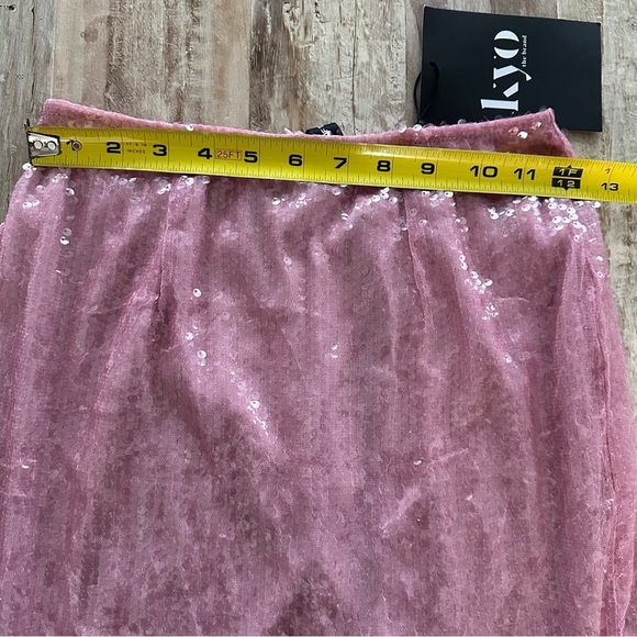 Kyo The Brand Sequin Mini Skirt SZ 6 Pink Party Sparkle Barbiecore NWT - Picture 5 of 9